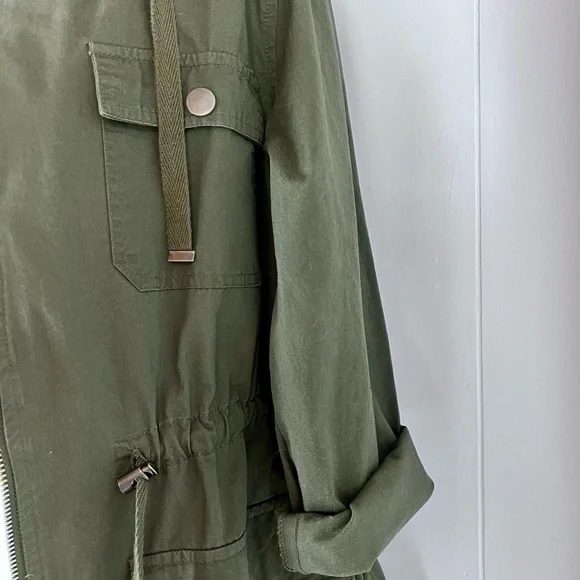 LOVE TREE OLIVE GREEN UTILITY JACKET SZ M - Picture 5 of 15